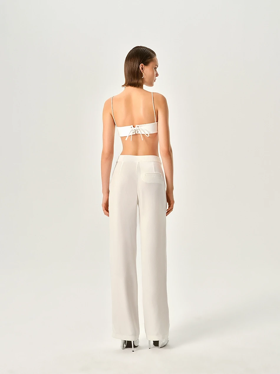 DIANA  CRYSTAL-EMBELLISHED WHITE TOP