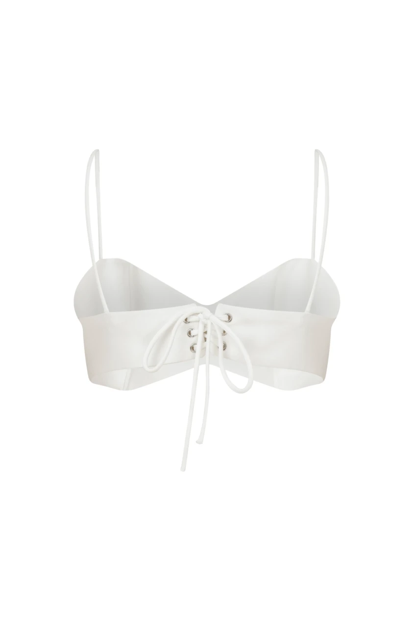 DIANA  CRYSTAL-EMBELLISHED WHITE TOP