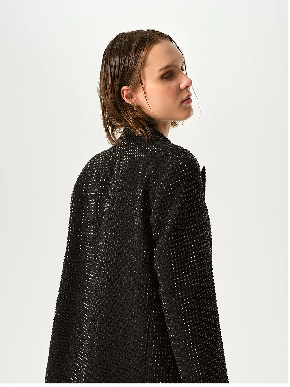 GABRIEL CRYSTAL-EMBELLISHED BLACK JACKET