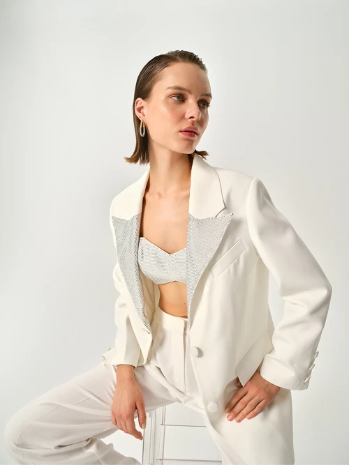 DIANA Stone-Embellished Jacket