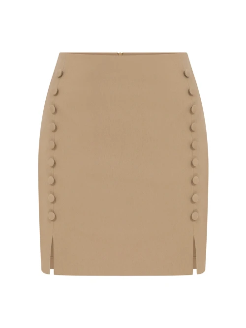 MILAN CAMEL MINI SKIRT