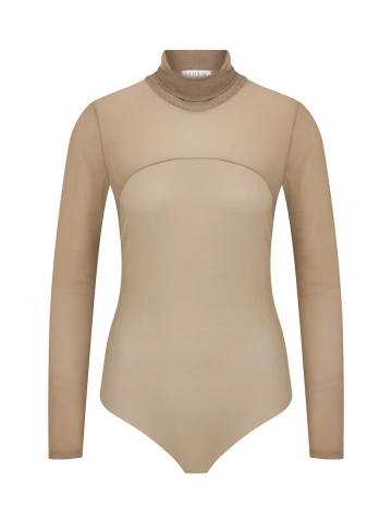 IVY BEIGE SHEER DETAIL BODYSUIT